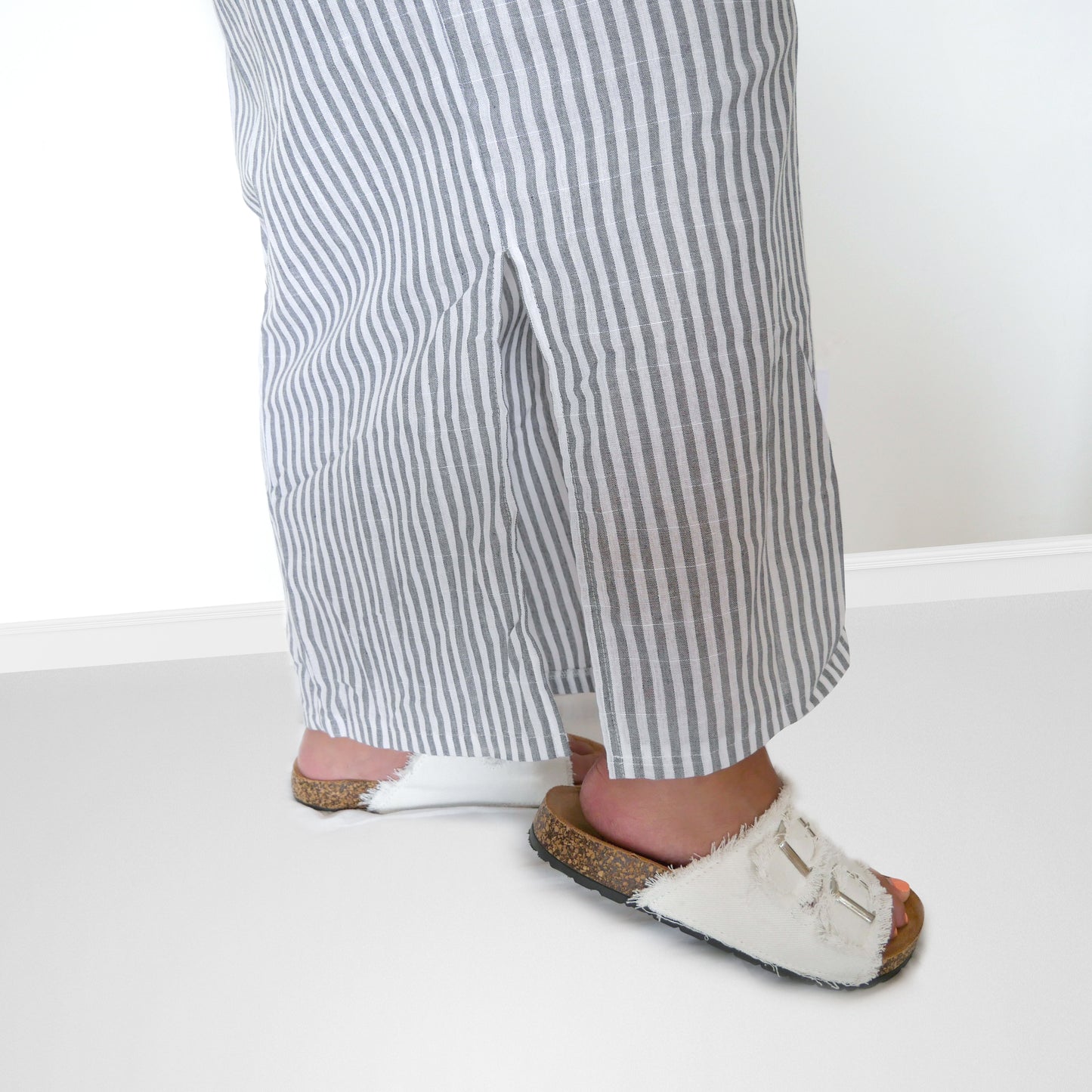 Blue striped skirt